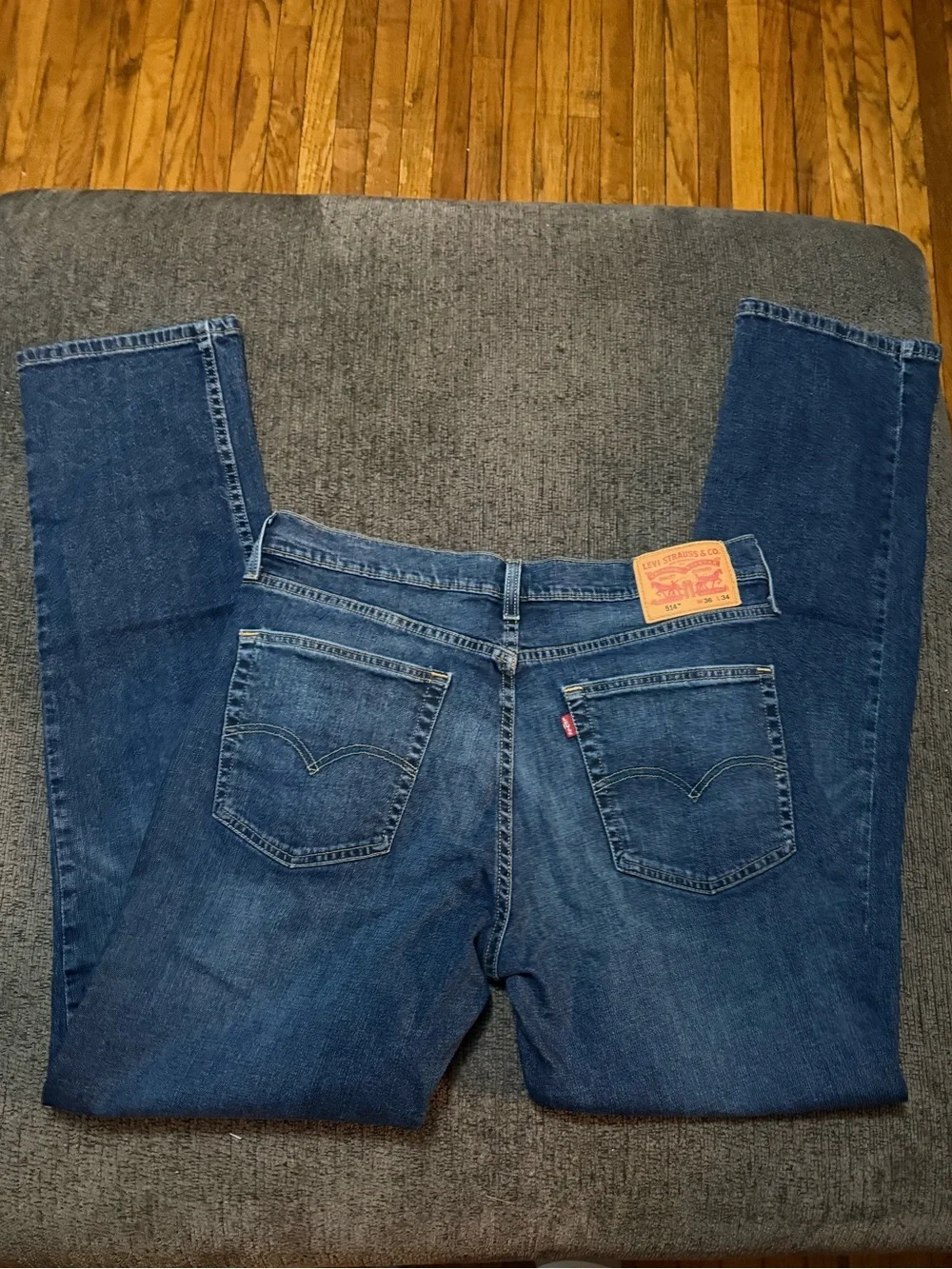 Levi’s 514 Straight Fit Jeans Men’s W36 L34 Dark Wash Classic Denim EUC